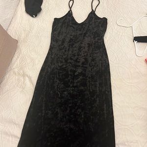 Black Velvet midi dress
